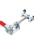 Quick Release Push Pull Toggle Clamp Beefy 40kg Capacity Stainless Steel Heavy Duty Industrial Grade Fastener For Welding Jig Fixture CNC Machine Automotive Applications With Comfortable Grip Handle And Rock Solid Hold, red handle