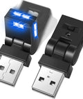 Two Pack Mini USB LED Interior Lights For Cars And Laptops, 5V RGB Ambient Lamp With 8 Colors And Adjustable Brightness