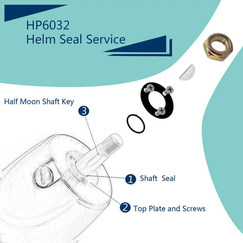 Hydraulic Helm Seal Service Kit For Seastar And Baystar Steering Systems Front Seal Replacement To Stop Leaks Fits HH5741 HH5742