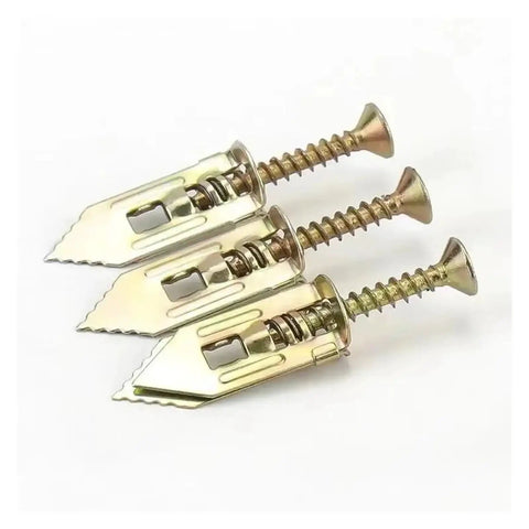 Close-up of 300 Piece Self Drilling Drywall Anchors With Screws Kit Heavy Duty Metal Wall Anchors Set Includes 12x30mm sizes