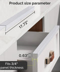 Heavy Duty Cabinet Door Protectors For Kitchen Cabinets 3/4 Inch Thick Clear Trim 17.72 inch length for easy fit on cabinets.