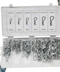 R Shape Cotter Pins Set 150 Pieces Carbon Steel Small Metal Spring Pins With Storage Box Portable Fastener Kit