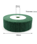 320 Grit Non Woven Nylon Flap Wheel Disc For Metal Polishing And Rust Removal Paint Removal Dry Sanding And Grinding 6 Inch
