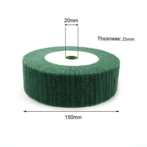 320 Grit Non Woven Nylon Flap Wheel Disc For Metal Polishing And Rust Removal Paint Removal Dry Sanding And Grinding 6 Inch