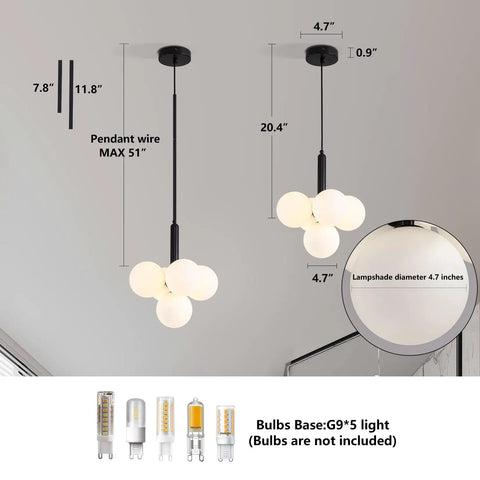 Five Ring Dimmable LED Pendant Light With Remote Control Adjustable Height And Shape DIY Design For Dining Room Kitchen Island Office And Restaurant Create Your Own Totally Custom Modern Lighting Artwork displayed with dimensions.