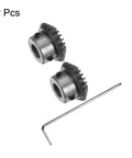 Beefy Bevel Gear Pair For Hardware Rotation 1 To 1 1.5 Module, 20 Teeth, 10mm Bore, 90 Degree Steering, with fixing holes.