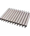 Heavy Duty 4 Pieces Stainless Steel Non Power Shaft Belt Conveyor Roller Kit with uniform 50mm diameter rollers for factory use.