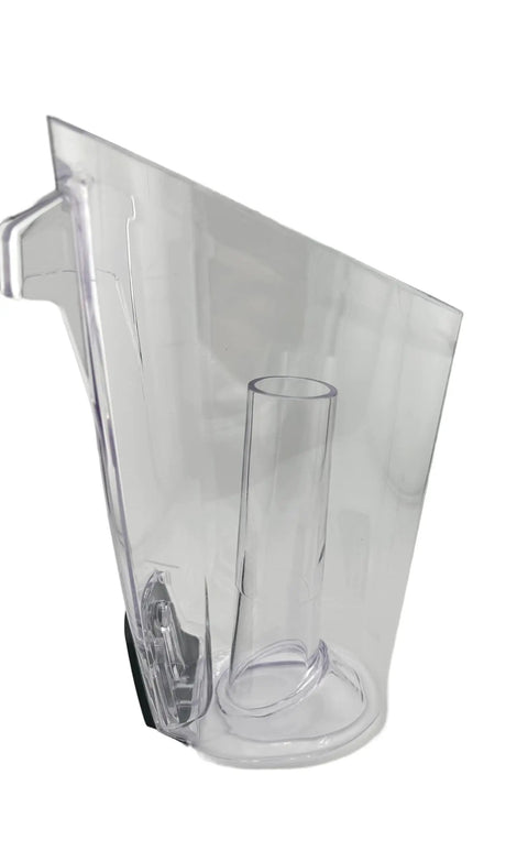 Exact Fit Dirty Tank Replacement For CrossWave 2300 Series Wet Dry Vacuum with clear polycarbonate walls, side view.