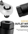 Oil Pressure Sensor Socket Tool Built Tough Alloy Steel Universal One Sixteenth Inch Quick Release Focused on Groove Detail