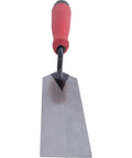 Margin Trowel For Masonry And Tiling Projects 8 Inch By 2 Inch Forged Carbon Steel Blade Red Soft Grip Handle Tool