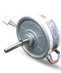 Kickass Indoor DC Fan Motor For Air Conditioners, Tough Replacement Part For Midea Units, Super Quiet, High Power Cooling, Easy Install, Industrial Grade Spare That Keeps Your AC Running Strong, white metal motor with wiring