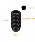 Ball Point Set Screws M12 X 25mm High Carbon Steel Hex Socket Grub Screws With Spring Ball Plunger 10 Pack detailed view
