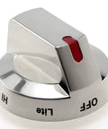 Gas Range Burner Dial Knob Replacement For Samsung Ovens And Stoves, metallic with red indicator, compatible with NX58 series