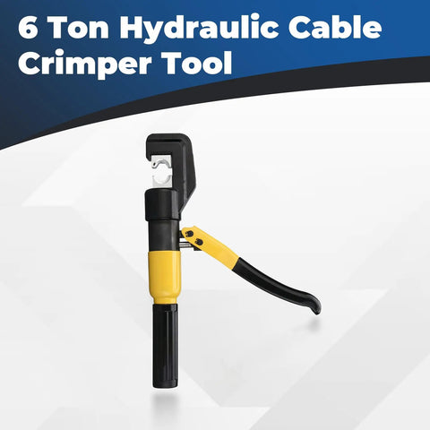 6 Ton Hydraulic Wire Cable Lug Terminal Crimper Crimping Tool With 9 Dies, Heavy Duty Machine