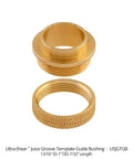 Pro Grade Juice Groove Router Template Guide Bushing features 13/16 inch inner diameter and 1 inch outer profile, gold finish.