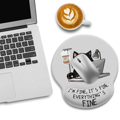 Ergonomic Mouse Pad With Gel Wrist Rest For Comfort And Pain Relief, Non Slip PU Base, Cute Desk Sidekick For Gaming And Work