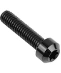 Titanium M6x25mm Torx square head bolt black, 6AL4V Grade 5 titanium, 5mm hex, T30 Torx compatible, lightweight high strength fastener