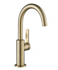 Oletto Single Handle Kitchen Bar Faucet In Spot Free Antique Champagne Bronze With 12 Inch Tall Body, Six And One Half Inch Spout Reach