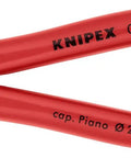High Leverage Combination Pliers 7.87 Inch Heavy Duty Cutter with 63 HRC Cutting Edges and Plastic Coated Grips, side view