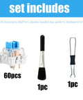 62 Piece Blue Mechanical Keyboard Switches Kit With Puller And Brush For DIY Builds Typing Tests Custom Layouts And Keyboard Clicker Projects For Enthusiasts And Hobbyists Crafting Custom Keyboards. 60 blue switches, brush and puller