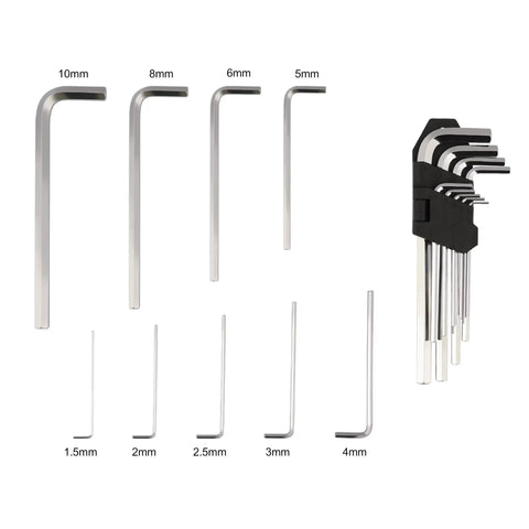 Hex keys from the Heavy Duty 126 Piece Socket Wrench Set With One Quarter Inch Three Eighths Inch And One Half Inch Drive