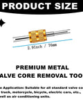 2.9-inch premium metal valve core removal tool for AC Retrofit Fitting Adapter Kit For R12 And R22 To R134A conversion