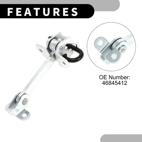 Fiat Siena Palio MK1 Door Hinges Set With Soft-Close Dampers, highlighting metal structure and OE number 46845412