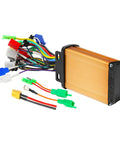 Drop Dead Easy Install 24V To 84V Brushless Sine Wave Motor Controller Kit With Sleek LCD Throttle And Secure Key Switch wiring harness and connectors.