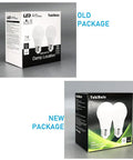 LED Refrigerator Light Bulb 60W Equivalent A15, 600 Lumen, 7W, 120V Daylight 5000K E26 Base, old and new packaging comparison