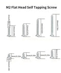 Wood Screws Set For Furniture Repair And Woodworking Self Tapping M2 To M4 Thread Size with dimensions