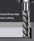Set Of 3 Carbide Square End Mills 4mm 6mm 8mm 4 Flutes For Stainless Steel With Unequal Division Variable Helix And U Shaped Groove cutting edge