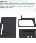 Make Your Laptop A Total Game Changer With This Tough Aluminum Alloy Egpu Dock Pcie X16 Slot And Usb4 Cable For Absolutely Sick Desktop Graphics Power On Demand Today showing PCIE 16X slot and metal mounting brackets.