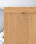 Front view of wooden cabinet with Heavy Duty Zinc Alloy Double Door Lock For Filing Cabinets, Mailboxes And Metal Furniture With Two Keys