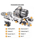 Universal Indexing Head For Milling Machines With Interchangeable Index Plates and Direct Fit Mount parts and accessories layout.