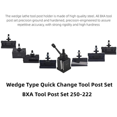 Knockout Deal 8 Piece Quick Change Tool Post Set For 10 To 15 Inch CNC Lathes Wedge Type Kit With Heavy Duty Turning Facing And Boring Holders Built Like A Tank