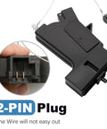 2-pin plug close-up of Fuel Door Lock Actuator Replacement For Kia Optima 2011-2020 And Hyundai Sonata Sedan 2015-2019 81590-2T000