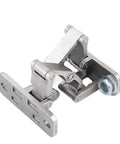 Close-up of Beefy Heavy Duty 180-Degree Invisible Door Hinge For Marble And Tile showing metal construction and hidden mount