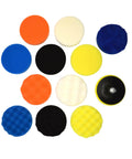 12Pcs 5 Inch Foam Buffing Pads Kit With Coral Fleece Pad Backing Plate M14 Drill Adapter For Pro Grade Do It All Car Detailing