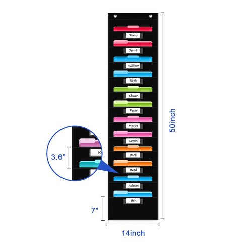 Straight Fire Office Upgrade With This Heavy Duty 12 Pocket Hanging Wall File Organizer Chart Designed To Sort Letter Papers And Tame Student Mess Without Breaking A Sweat