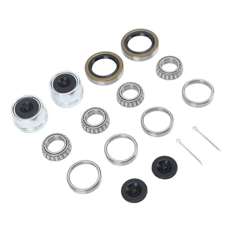 Two Set All In One Boat Trailer Axle Hub Wheel Bearing Kit With Grease Seals And Cotter Pins Fits 16 Inch 2000 2200 Lbs Axles