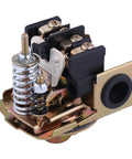 Close-up of 60/80 Psi Water Well Pump Pressure Switch Adjustable for Your Home Water Setup 1/4 Inch NPT Female Threads Two Pack