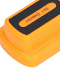 Greensen Stud Finder Wall Scanner 5 in 1 with HD LCD Display for Wood & AC Wire Detection (Yellow) close up view of button.