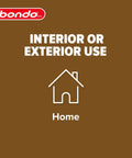 The Real Deal Wood Filler Kit 30 Oz With Quick Set Hardener for interior or exterior wood repairs with house icon.