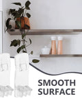 50 Pack White Plastic Shelf Support Pegs For Cabinets And Living Room Shelves, sturdy construction next to modern shelves