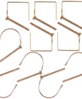 Heavy Duty Square And D Shaped Safety Locking Pins 6x70mm Pack Of 10 Zinc Plated Trailer Coupler Pins