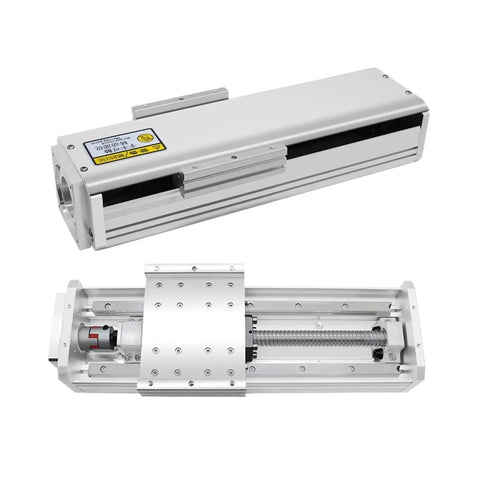 Rock Solid Linear Module Stage Featuring A Buttery Smooth 20mm Ballscrew Rail And High Precision Linear Guides For Nema 32, showing a detailed view of the rail.