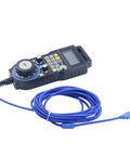 Rock Solid CNC Wired Electronic Handwheel For 4 Axis And 6 Axis Machines With LHB04B-4 Design Perfect For Precision Milling And Smooth Manual Control In Any Tight Shop Space Or Heavy Duty Workshop Setup, wired CNC handwheel with blue USB cable