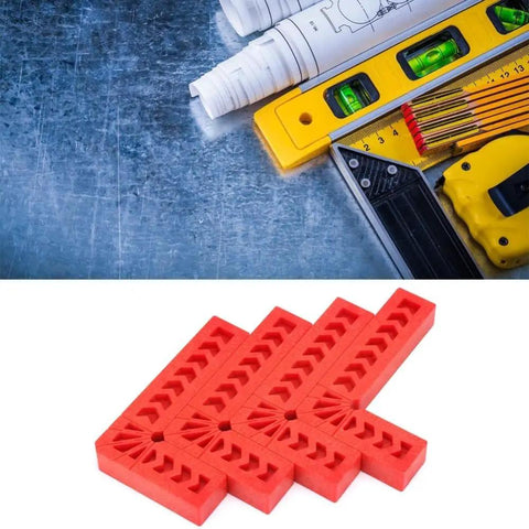 90 Degree Positioning Squares L Shaped ABS Right Angle Clamps 3.15 Inch Precision Locator For Woodworking Projects Like Picture Frames Cabinets And Box Gluing Pro Grade Handy Tool, red 4-pack