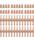 60 Piece Plasma Cutter Consumables Kit Perfect for PT-31 And LG-40 Torches featuring multiple copper nozzles and electrodes.