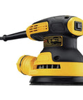 Compact 5 Inch Variable Speed Orbital Sander Kit With 3 Amp Motor Reducing Vibration For Comfort And Close Reach On Wood And Metal